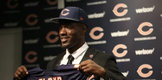 The Latest: Bears rookie Floyd back from injury