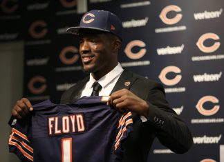 The Latest: Bears rookie Floyd back from injury