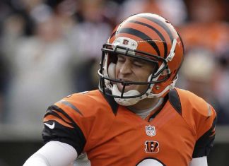 Bengals release kicker Nugent, claim former Steeler Bullock