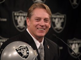 The Latest: Raiders coach a happier guy with new contract