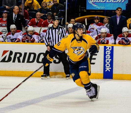 Predators’ Fiala out of playoffs after breaking leg
