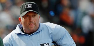 Umpire Dale Scott sustains concussion on Trumbo foul tip