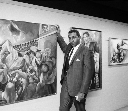 Exhibit features Ernie Barnes, football player turned artist