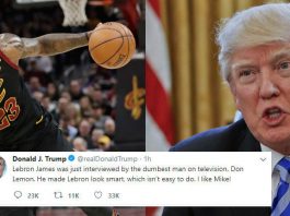Trump rips LeBron, tweets “I like Mike”