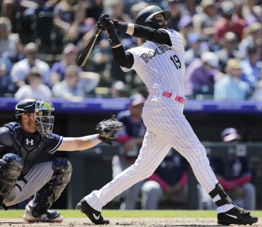 Blackmon homers twice, Rockies beat Padres 10-7