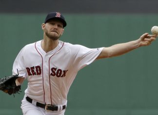 Sale fans 13 in two-hitter, Red Sox beat Angels 3-0