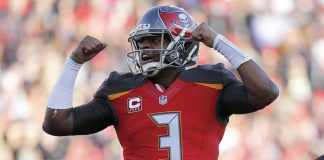 Bucs use goal-line stand to beat Panthers 20-14