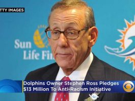 Dolphins owner pledges $13 million to anti-racism initiative