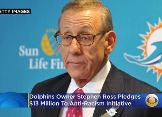 Dolphins owner pledges $13 million to anti-racism initiative
